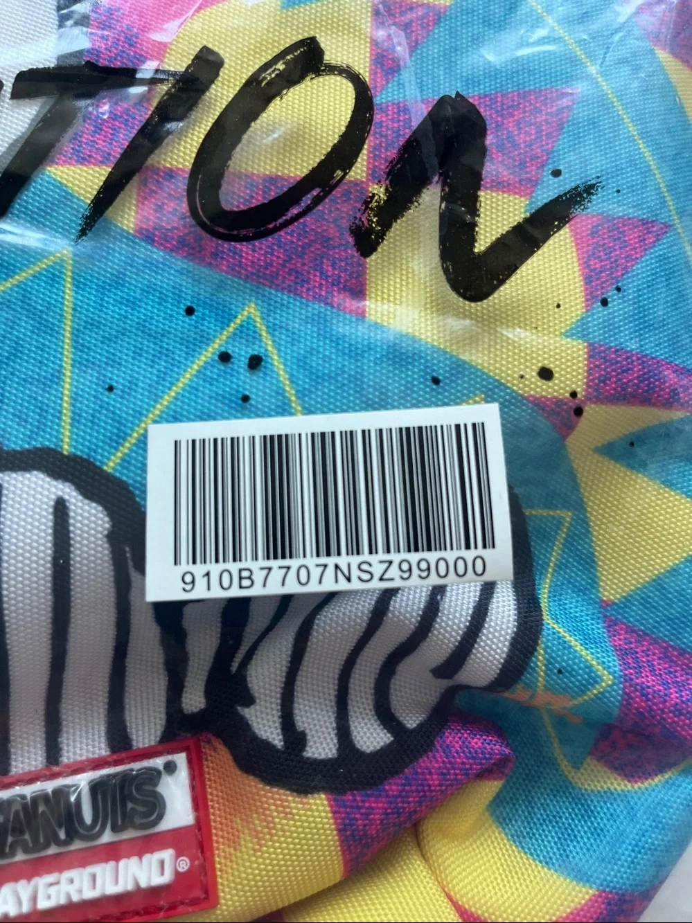 Sprayground Yellow Pink Blue Graphic 'Open Up Your Imagination' Backpack